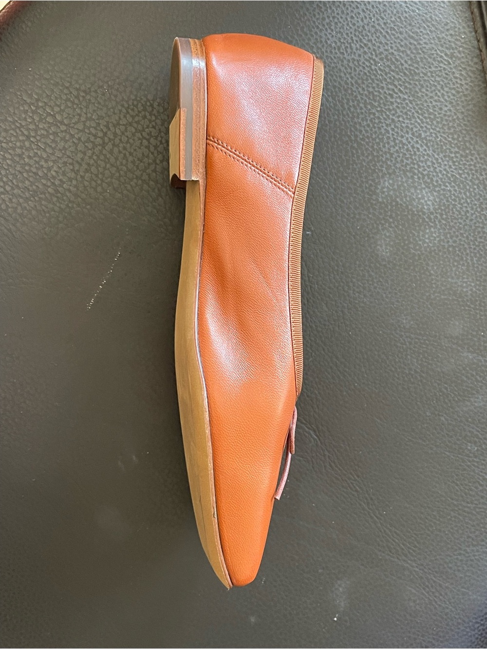 Brand New, Mansur Gavriel Maple Leather Square-Toe Ballet Flats, Size 37.5 - Picture 8 of 10